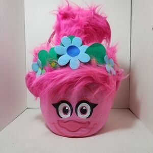 Jumbo 16" Dream Works Trolls Plush Pink Easter Basket‎ Halloween Storage